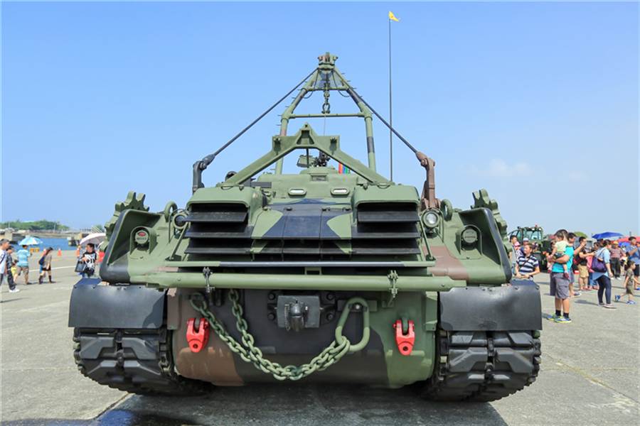 The M88A1 ​​armored relief vehicle of the Marine Corps.  (Photo / ROC Navy)