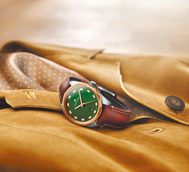 域峰表發表Sky Chief Date全系列新款紳士腕表，一改昔日狂野豪邁外型，展現優雅紳士的都會風貌。（Favre-Leuba提供）