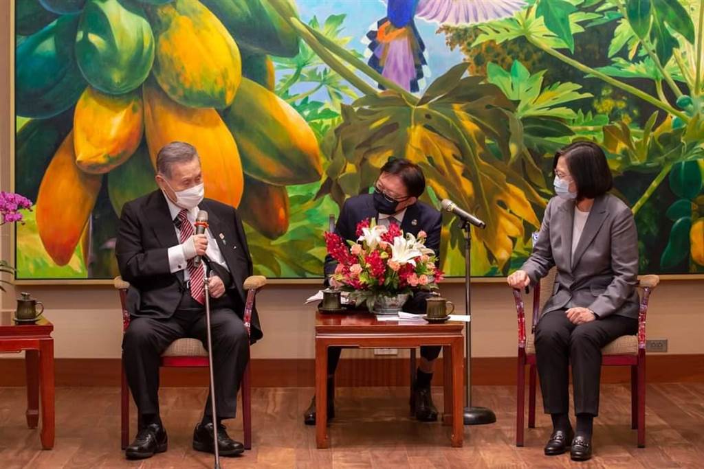 日本前首相森喜朗日前訪台與蔡英文總統會面。(總統府提供)