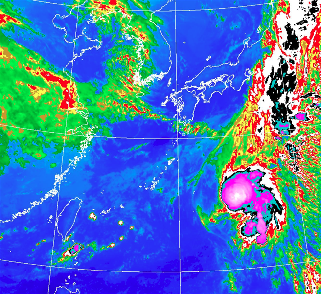 颱風「白海豚」突生成 氣象局揭關鍵　下波更強冷空氣這天報到。(氣象局 衛星雲圖)
