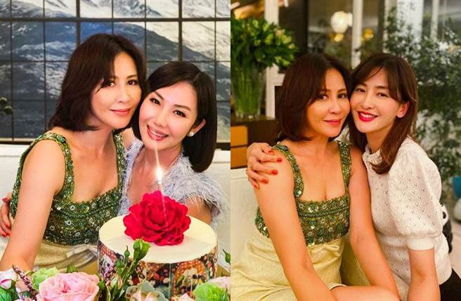 刘嘉玲替闺密庆生，和名模周汶锜(右图)同框无违和。(图／翻摄自IG)