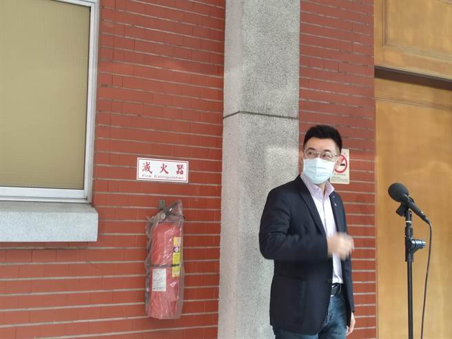 江启臣。(记者季节摄)