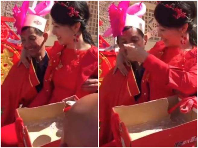 大陆许多婚闹相当奇葩(图片截自影片)