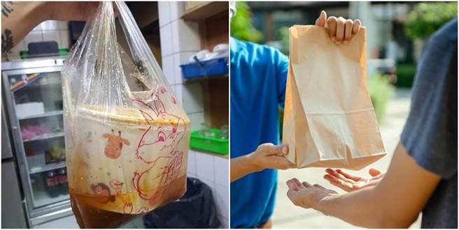 外送员外送途中不慎将汤洒得整个袋子都是，他一脸歉意用手机打出抱歉字语，结局超暖心。（图／合成图，翻摄自爆废公社二馆、达志影像）