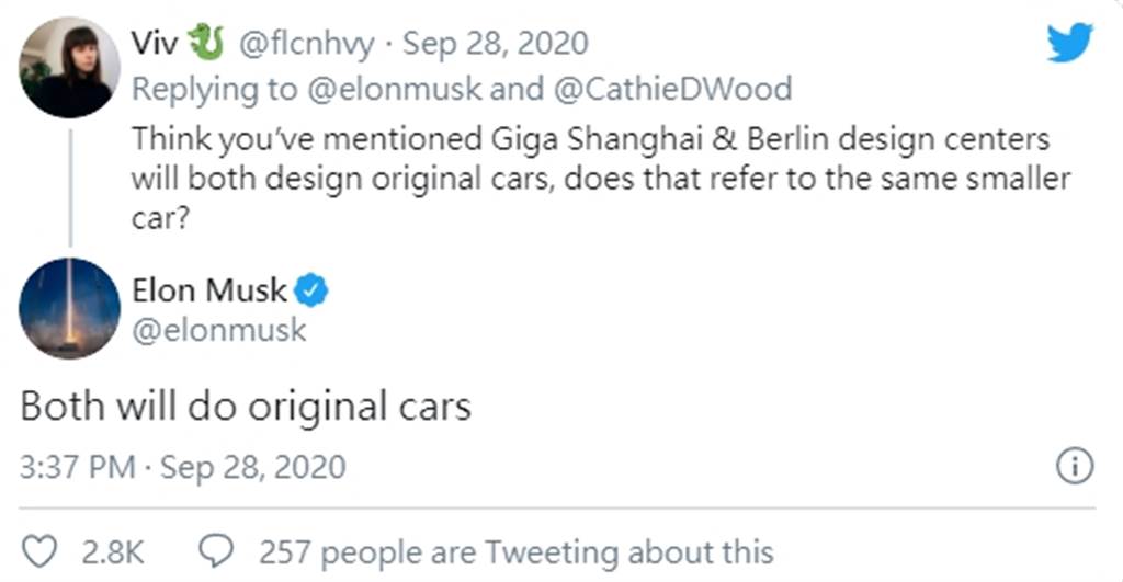 新車不只一款？！馬斯克證實德國與中國都會打造原創的特斯拉電動車