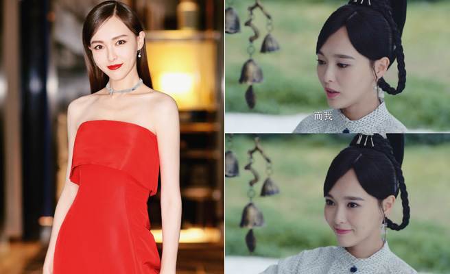 唐嫣的P图常常被修得太白，最后只剩眼睛，其他美丽的细节都消失。(取材自微博)