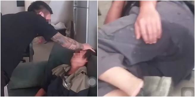 网路传着多段动手打人的影片，将对方打至尿失禁还讥笑对方。（图／翻摄自脸书临时粗工清洁工）