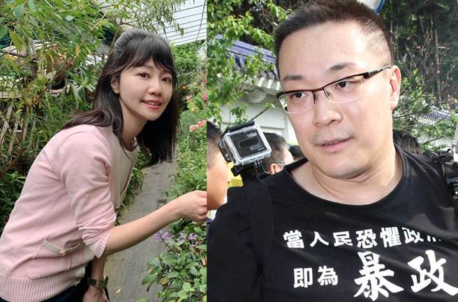 民进党立委高嘉瑜（左）爱唱歌，宅神朱学恒想买消音器堵住她的嘴。（合成图／摘自高嘉瑜脸书、资料照）