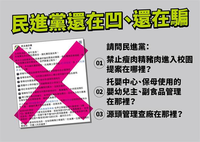 国民党质疑民进党立委的提案根本是「假提案、真护航」。（国民党提供）