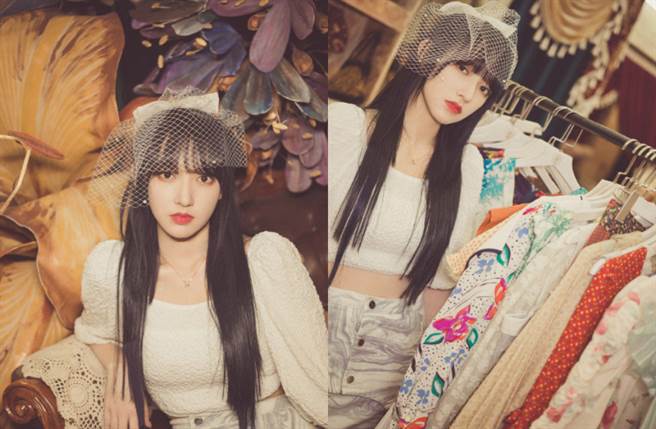 22岁大陆女星程潇（Cheng Xiao）是南韩人气女团「宇宙少女」的一员，拥有甜美外表及性感感身材。（图／摘自微博@星艺周刊）