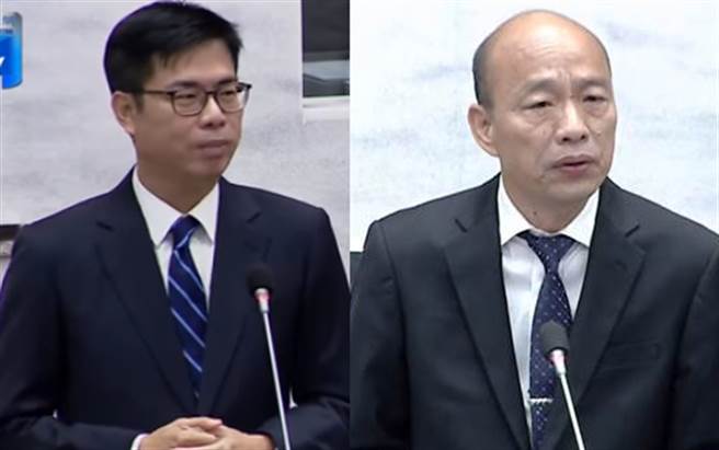 高雄市長陳其邁（左）、前市長韓國瑜。（合成圖／資料照）