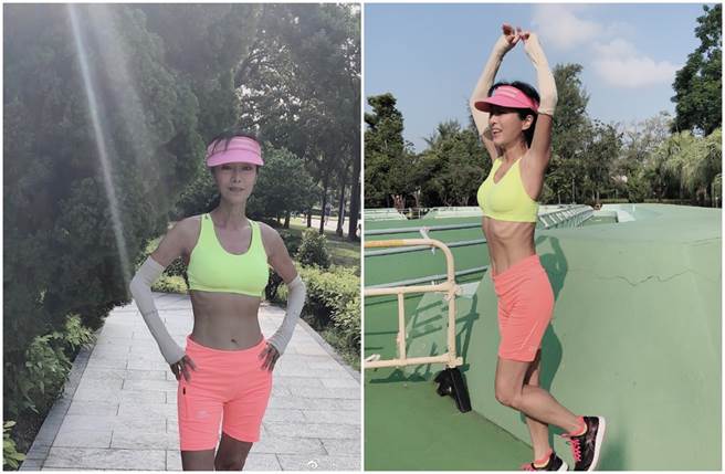 米雪一身中空装入镜，好身材全都露。（图／取材自米雪微博）