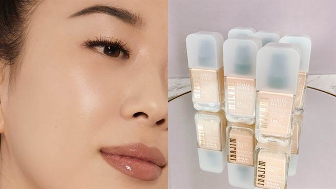 Screen Queen霸屏天后粉底液外包装为粉雾瓶盖搭配玻璃瓶身。（图／品牌提供、邱映慈摄影）