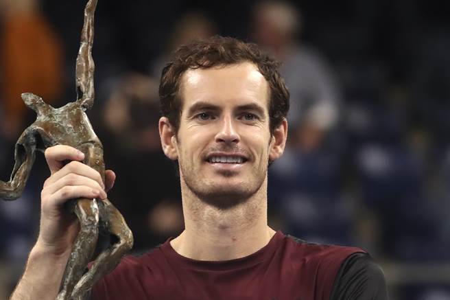 英国网球好手A.莫瑞新冠肺炎病毒检测结果呈阳性反应。（资料照／美联社）