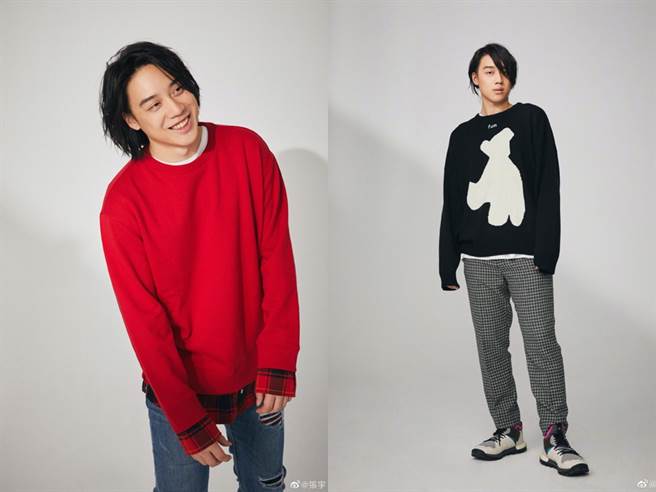 张宇的大儿子有明星味。（图／微博@张宇）