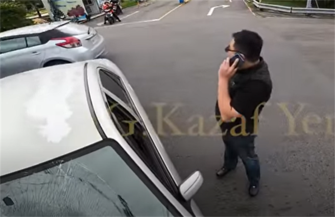 新北市五股区15日昨发生男驾自小客车酒驾撞上重机骑士的事故。（Youtube:
IG:Kazaf yen／苏育宣翻摄）