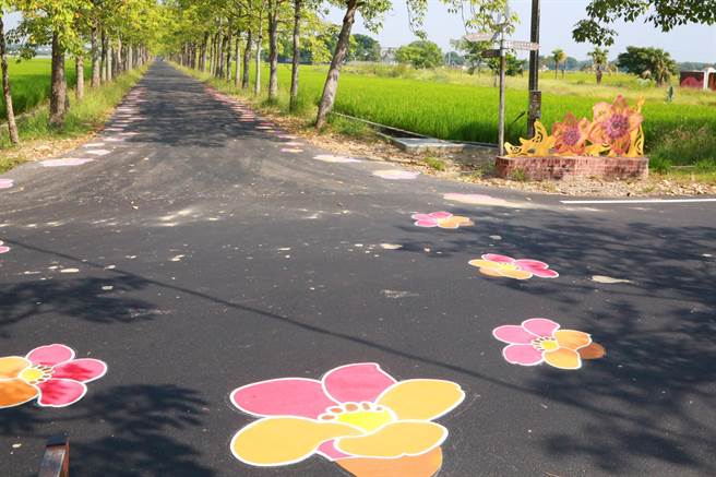 台南市白河區道路優化，林初埤小南海周邊變更美。（台南市工務局提供／劉秀芬台南傳真）