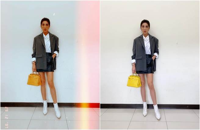 小祯晒照遭酸修到变型，原图曝光几乎没差异。（图／翻摄自脸书）