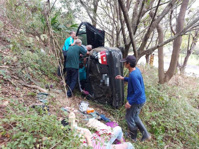 事故現場。（民眾提供／巫靜婷苗栗傳真）