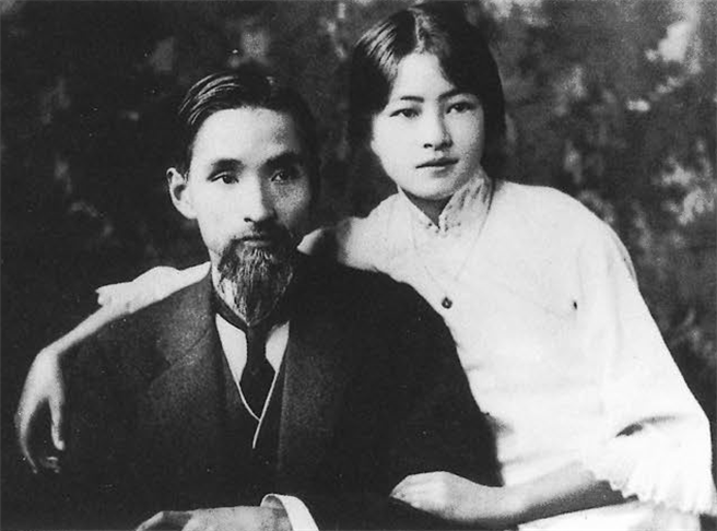 林徽音与父亲林长民在伦敦合影。(图/左岸文化提供)