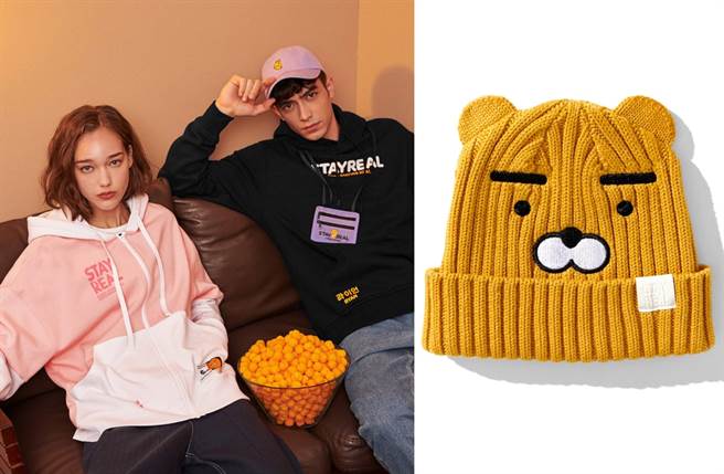 KAKAO Ryan秋冬联名潮牌推毛帽零钱包 超萌揪团全员到齐（图／品牌提供）