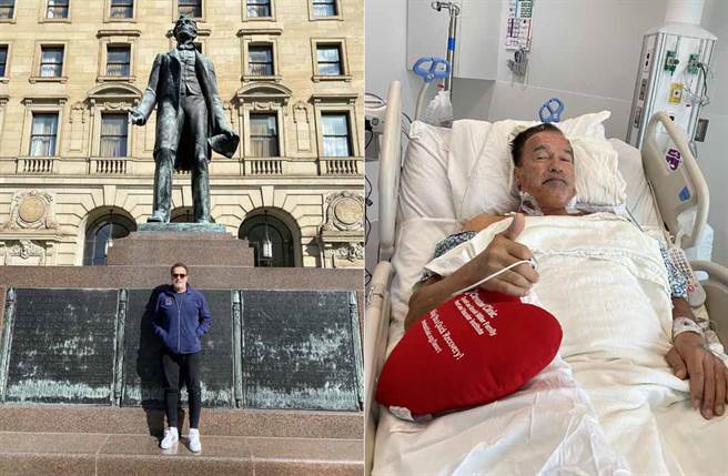 阿諾驚爆動心臟手術，這已是2年來第二次，所幸手術順利完成。(取材自阿諾史瓦辛格推特)