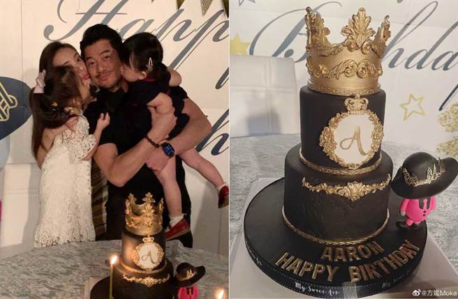 天王郭富城過55歲生日，有3美女獻吻，讓他高呼有家就有愛。(取材自郭富城、方媛微博)