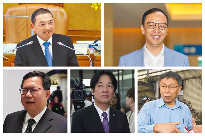 2024总统大选，易经命理老师高煜霖针对5位人选，用「年运」、「天运」、「姓名学」交叉分析预测。（合成图／资料照）