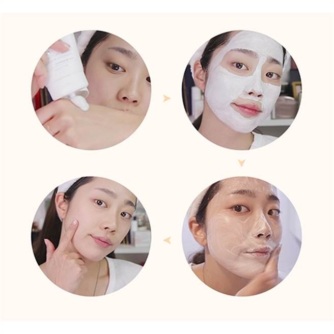 江华乔桐米亮白面膜洗面乳除了拿来洗脸，也可以当作泥膜使用。（图／品牌提供）