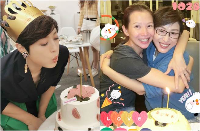 陈法蓉在昨迎接54岁生日，好姊妹蔡少芬事后不忘发文为陈法蓉庆生。（图／取材自陈法蓉、蔡少芬微博）