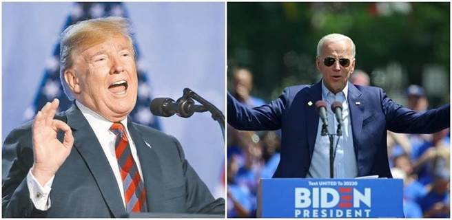 美國總統川普（左圖）、民主黨總統候選人拜登（右圖）。（新華社資料照、shutterstock達志影像）