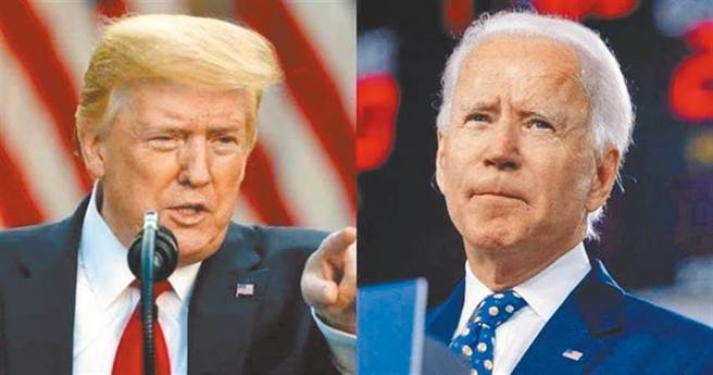 美国总统川普(图左)、民主党候选人拜登(图右)。（图／中新社）
