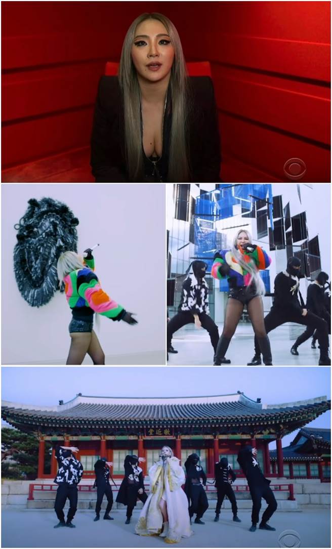 CL「超深U领腿部全开」首舞台造型大秀火辣好身材（图／YOUTUBE）