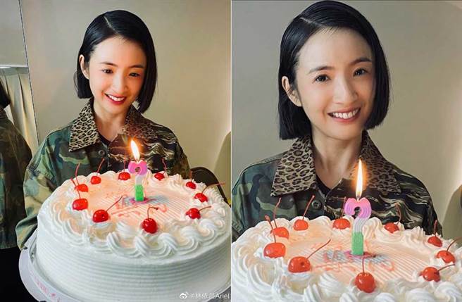 林依晨晒生日照，被酸民嫌蛋糕老派，她高EQ完美回应。(取材自林依晨微博、IG)