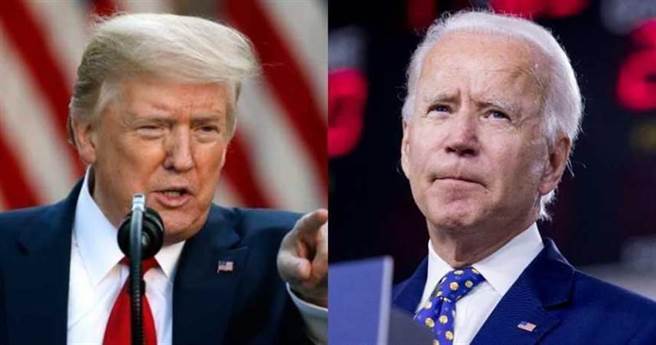 图为美国总统川普（左）和民主党竞选对手拜登（右）。（图／达志／美联社）