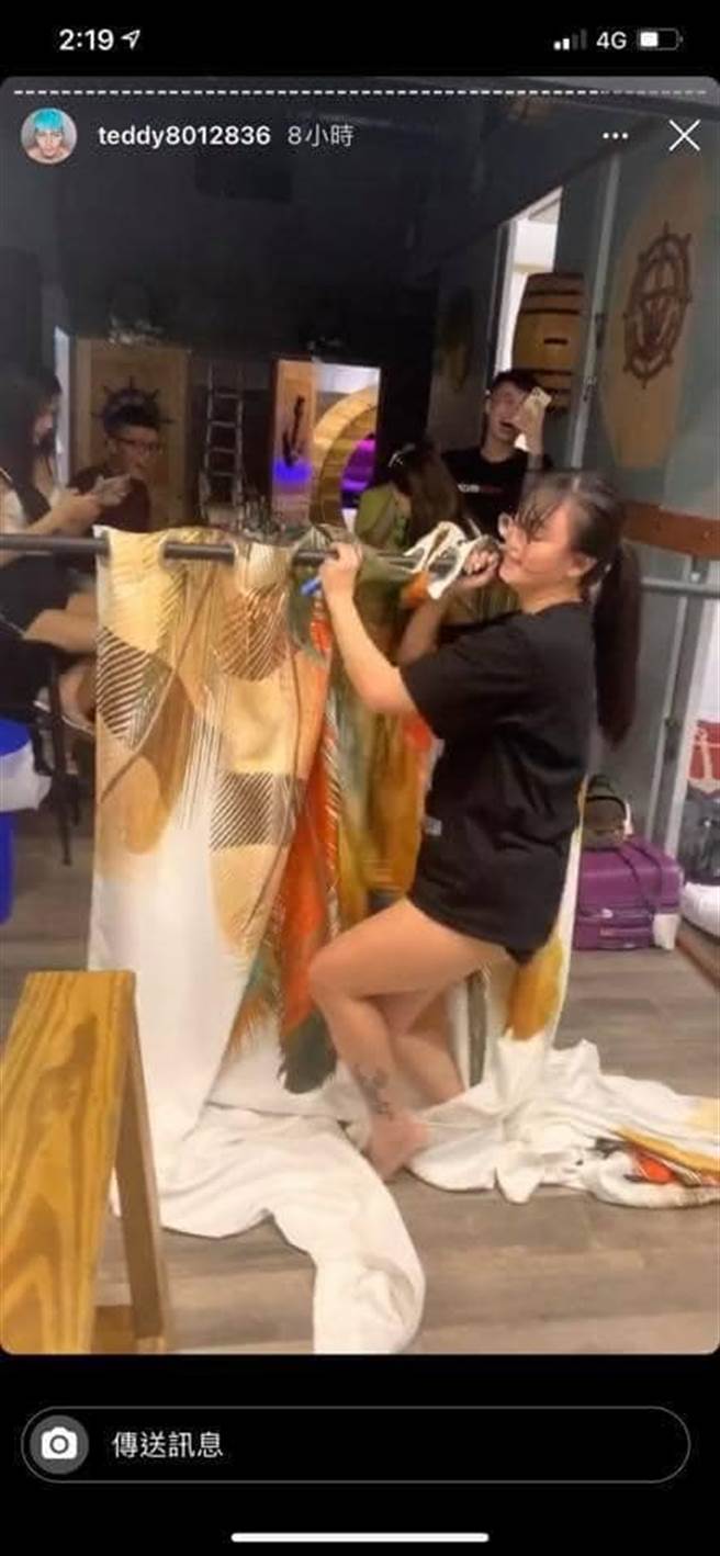 罔腰與友人於綠島玩樂，破壞房內擺設，還傳上IG。（圖／翻攝自罔腰臉書）