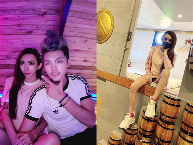 知名變性網紅罔腰(左圖左一)挨轟破壞綠島民宿，男友(左圖右一)發文回嗆遭酸：國文真的很好！(組圖/截自罔腰IG)