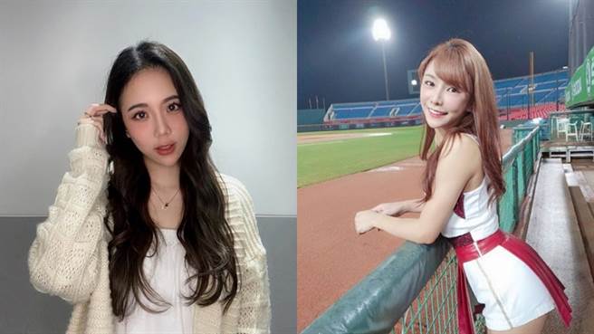 恺恺爆料某啦啦队女神卸妆差异大，网友狂猜是巫苡萱。（图／IG@ cathyywang、avawu0726）