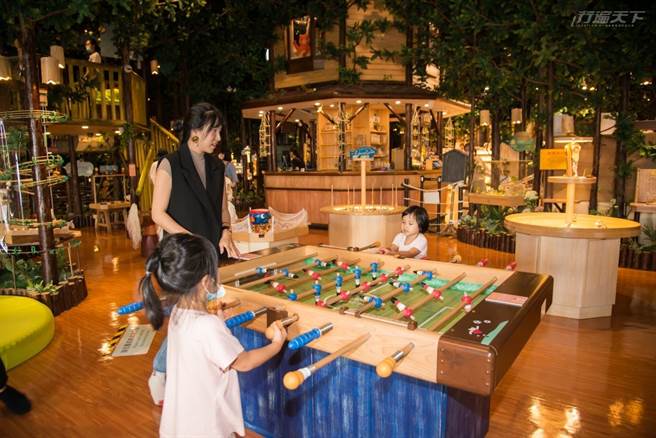 木育森林裡有各式各樣木趣味競賽遊戲。(圖/行遍天下提供)