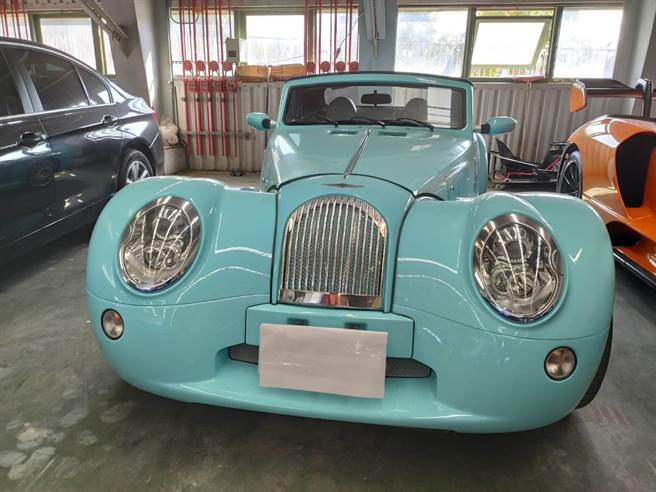 摩根的经典老爷车 。（张妍溱摄）