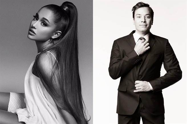 铁肺歌后上美国知名脱口秀 大展模仿功力 (图/ 翻摄自Jimmy Fallon、Ariana Grande 脸书)