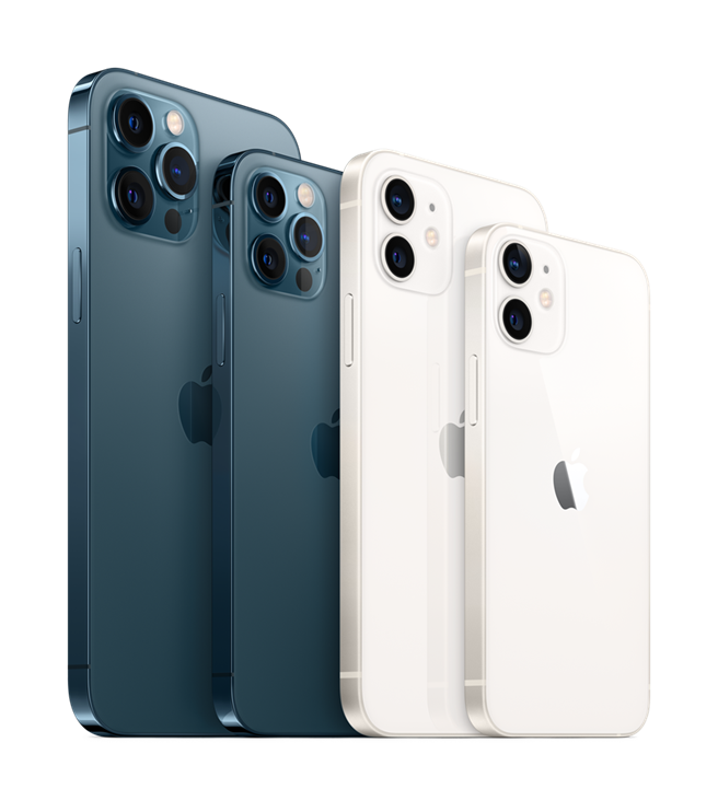 iPhone 12系列中的iPhone 12 Pro Max、iPhone 12 mini蘋果官方在11/6開放預購，亞太電信即刻開放預約。（蘋果提供／黃慧雯台北傳真）