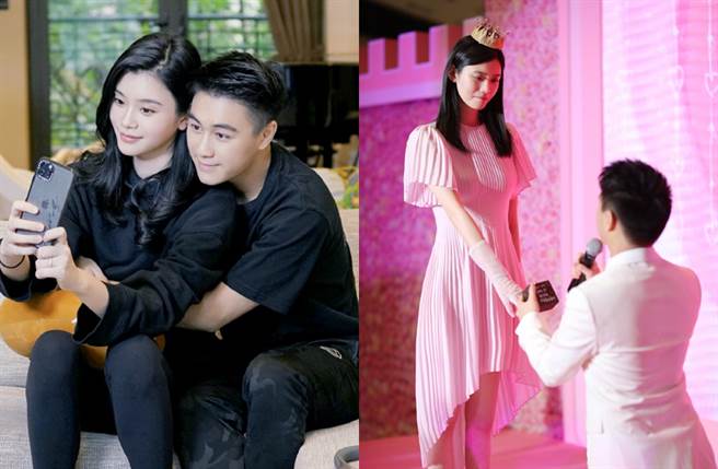 何猷君、奚梦瑶去年闪婚。（图／翻摄自腾讯视频幸福三重奏、Ming奚梦瑶微博）