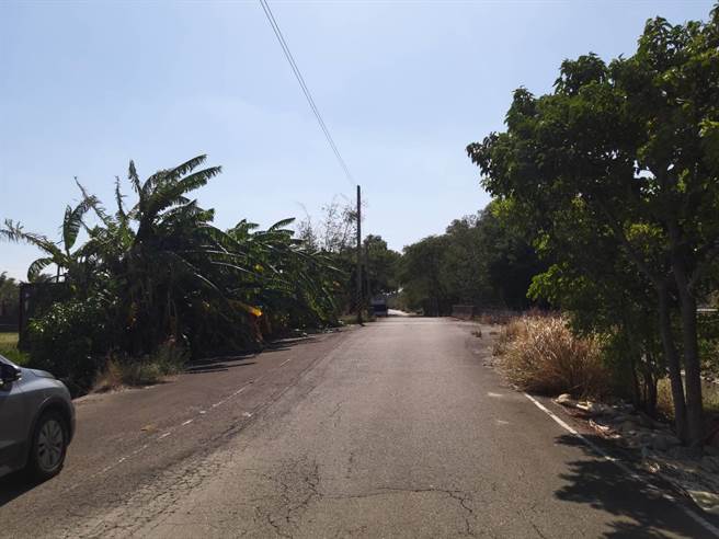 国道3号苑里路段涵洞路口没有号志，加上路树遮荫视线不良、夜晚无照明，导致车祸频传。（张顾砾提供／巫静婷苗栗传真）