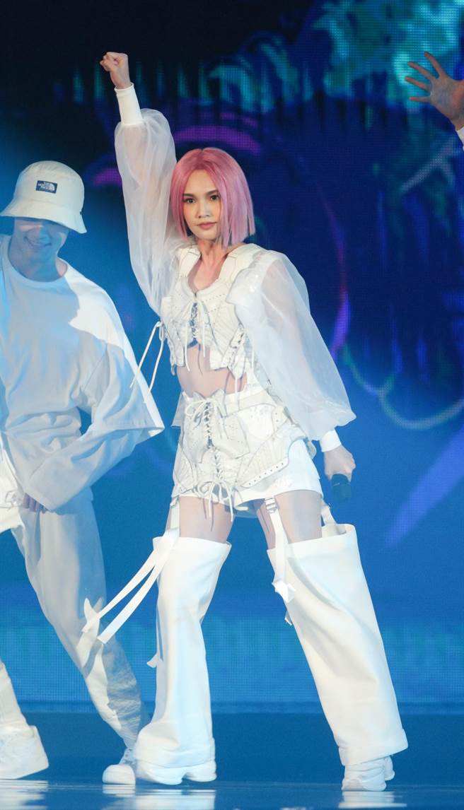 杨丞琳今晚在台北小巨蛋开唱。（吴松翰摄）