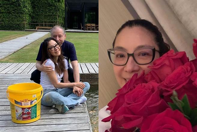 相恋5500天时 陶德送给杨紫琼的红玫瑰(图/ 翻摄自IG/ michelleyeoh_official)