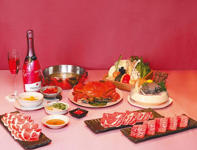 「Extension 1 by 橘色」推出2款光棍节限定海陆套餐，并限量赠送粉红气泡酒。（橘色餐饮集团提供）