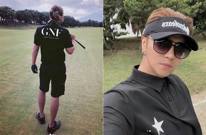 羅志祥被周揚青「毀滅式分手」後，停工期間多在陪媽媽，並且勤練高爾夫。(取材自羅志祥IG)