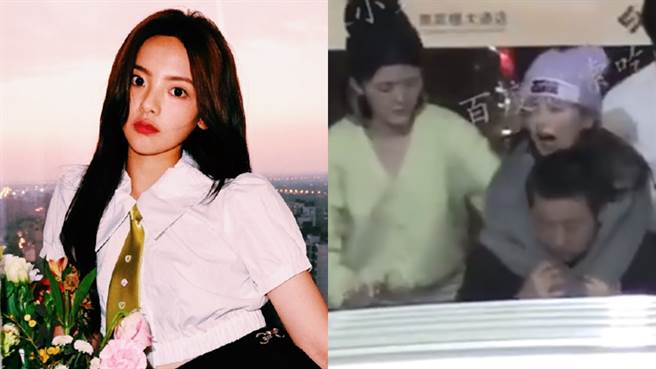 杨超越喝醉失态。（图／微博@杨超越、吃瓜少女张小寒）