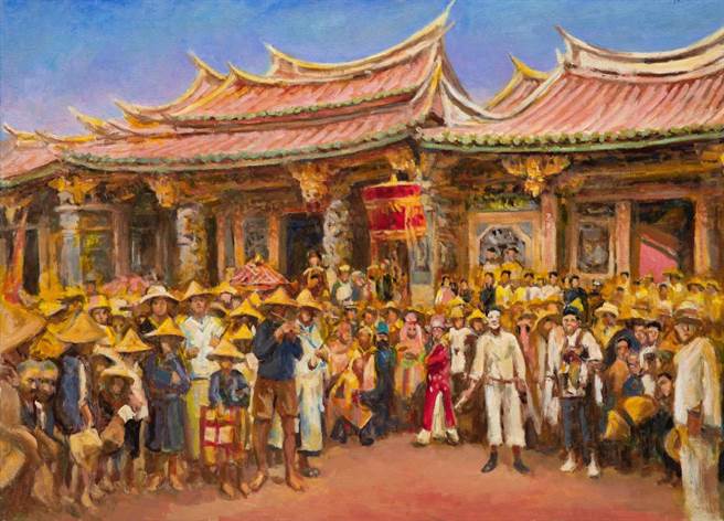 洪元益、吴德和、王志文3人都出身北门蚵寮，从事艺术创作，专长不同领域，这次联合在南鲲鯓代天府办展，颇具话题。（南鲲鯓代天府提供／庄曜聪台南传真）